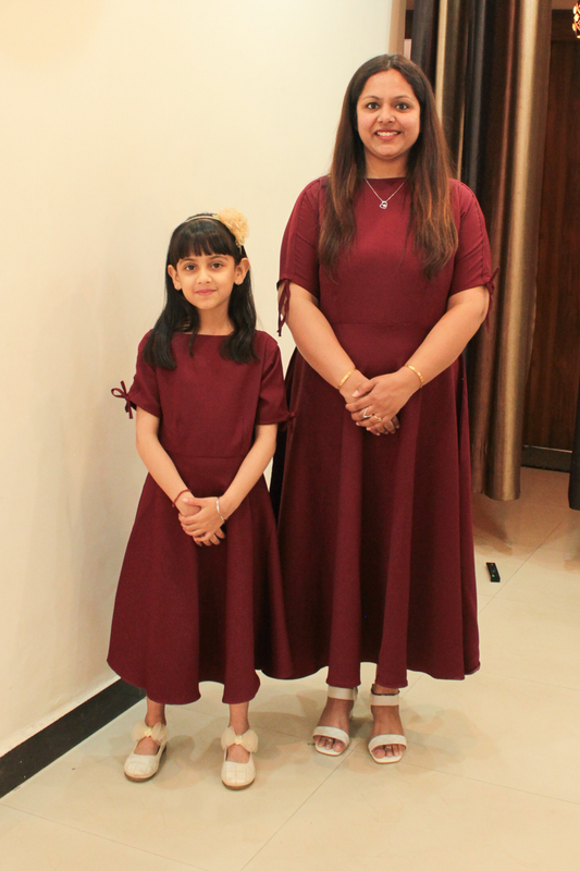 Maroon Mignon Twinning Dress