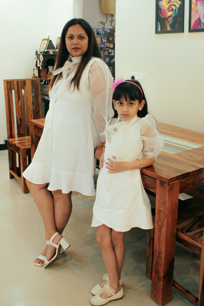 White Party Twinning Dress