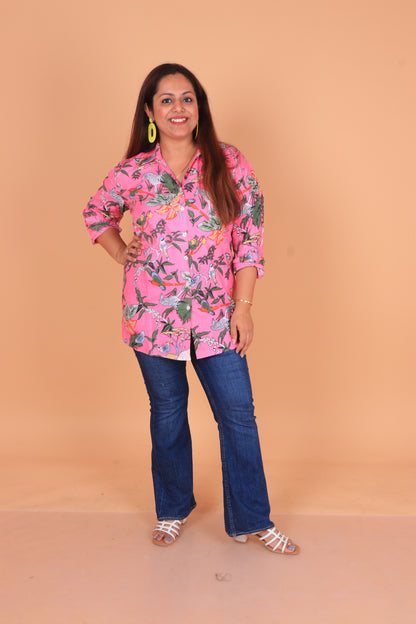 Pink Forest Shirt for Women