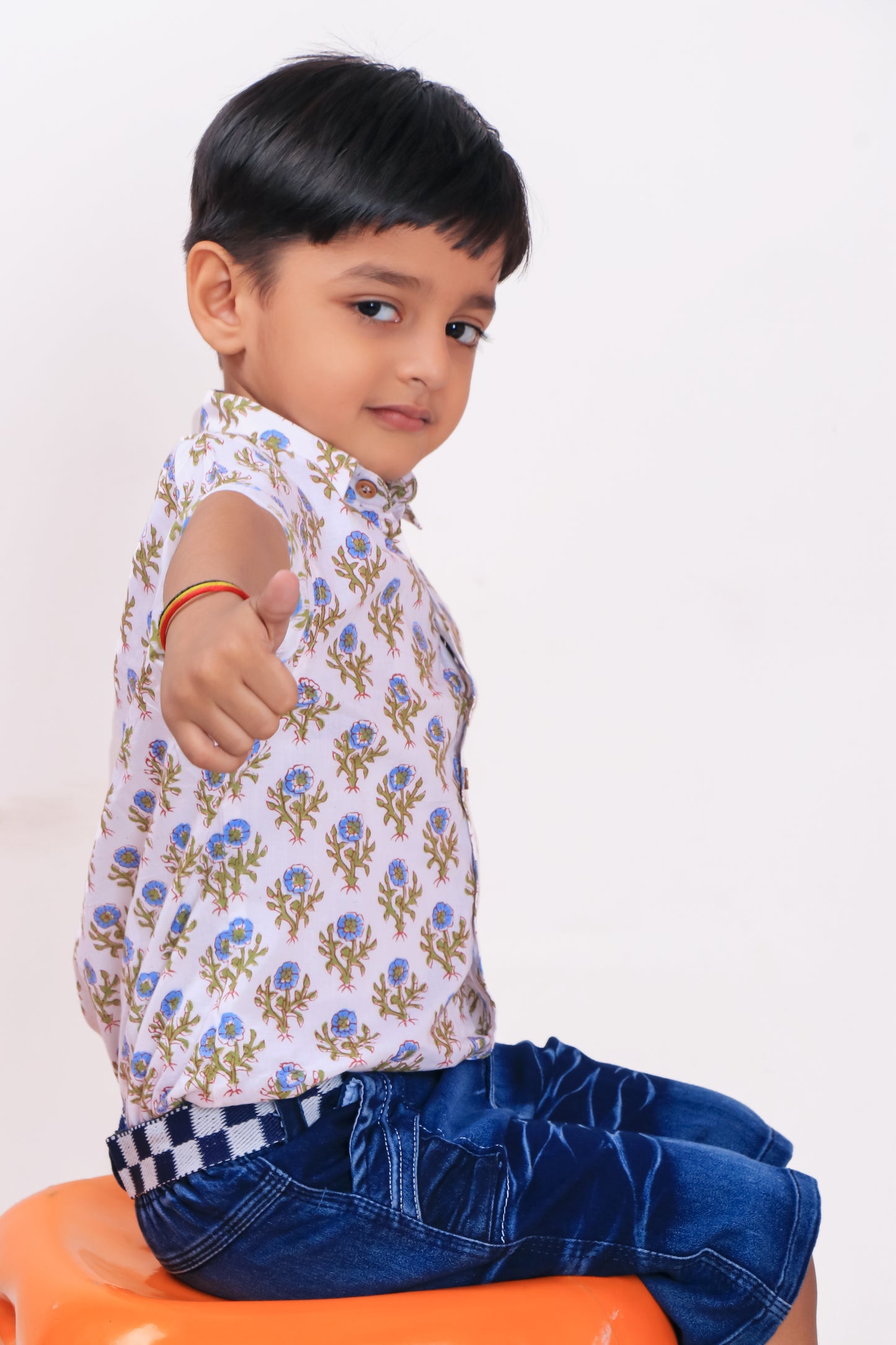 Adorable White Floral Shirt for Kids