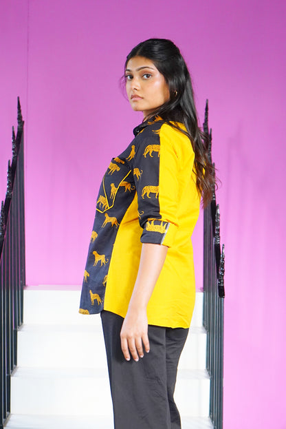 Black Leopard Shirt for women